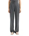Emporio Armani Wide Leg Pants In Grey Melange