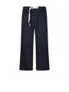 Emporio Armani Wide-leg Relaxed-fit Trousers With Adjustable Drawstring