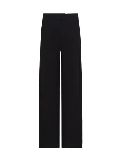 Emporio Armani Wide Leg Trousers In Black