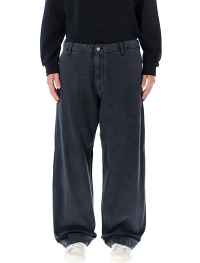 Emporio Armani Wide Leg Trousers In 07b8