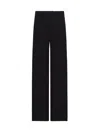 Emporio Armani Women's Crepe Wide-leg Trousers In Black