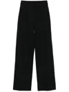 Emporio Armani Wide Leg Trousers In Black