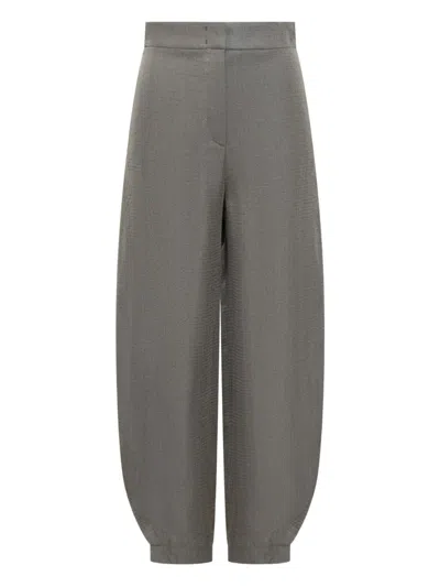 Emporio Armani Wide-leg Trousers In Grey
