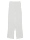 Emporio Armani Light Grey Herringbone-jacquard Trousers In Grey