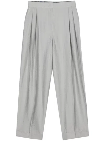 Emporio Armani Wide-leg Trousers In Grey