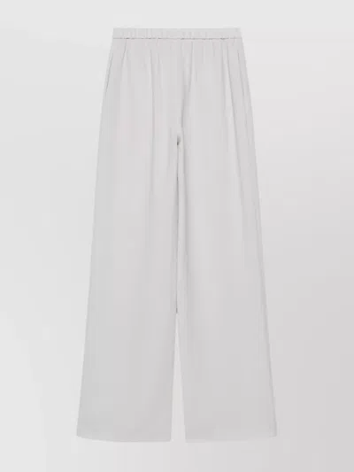 Emporio Armani High-waist Straight Trousers In Grey