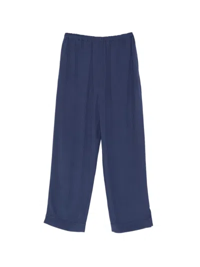 Emporio Armani Wide-leg Trousers In Blue