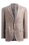 Emporio Armani Regular Fit Notch Lapel Blazer In Solid Dark Beige