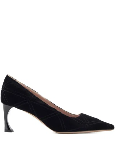 Emporio Armani Quilted Pointed-toe Pumps In Black