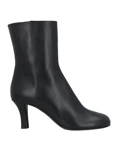 Emporio Armani Woman Ankle Boots Black Size 7.5 Leather