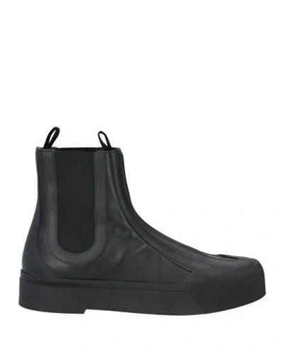 Emporio Armani Woman Ankle Boots Black Size 7.5 Leather