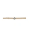 Emporio Armani Woman Belt Beige Size 39.5 Cow Leather In Beige