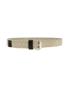 Emporio Armani Woman Belt Beige Size 36 Textile Fibers, Leather In Beige