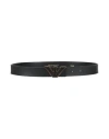 Emporio Armani Woman Belt Black Size 32 Polyester, Pvc - Polyvinyl Chloride