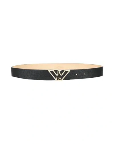 Emporio Armani Woman Belt Black Size 34 Polyester