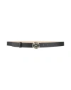 Emporio Armani Woman Belt Black Size 36 Cow Leather