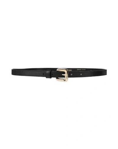 Emporio Armani Woman Belt Black Size 39.5 Cow Leather