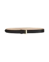 Emporio Armani Woman Belt Black Size 38 Cow Leather In Black