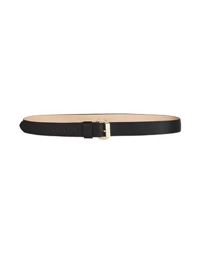 Emporio Armani Woman Belt Black Size 38 Cow Leather