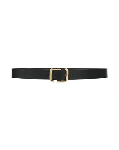 Emporio Armani Woman Belt Black Size 38 Leather