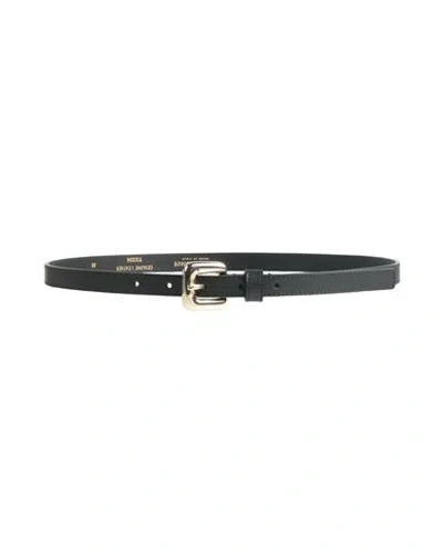 Emporio Armani Woman Belt Black Size 38 Leather