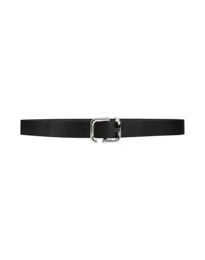 Emporio Armani Woman Belt Black Size 39.5 Calfskin