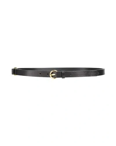 Emporio Armani Woman Belt Black Size 39.5 Cow Leather