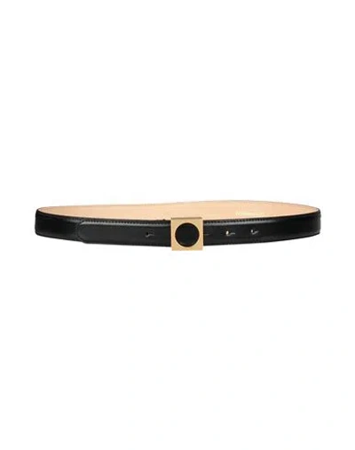 Emporio Armani Woman Belt Black Size 39.5 Leather
