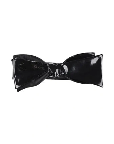 Emporio Armani Woman Belt Black Size 8 Polyester, Elastane, Polyurethane Coated