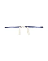 Emporio Armani Woman Belt Blue Size 32 Textile Fibers In Blue