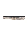 Emporio Armani Woman Belt Ivory Size 34 Polyester, Pvc - Polyvinyl Chloride In White