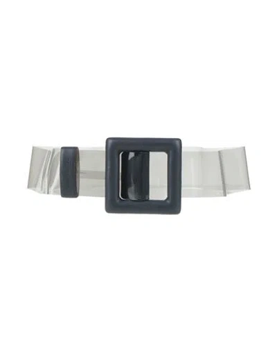 Emporio Armani Woman Belt Navy Size 34 Pvc - Polyvinyl Chloride