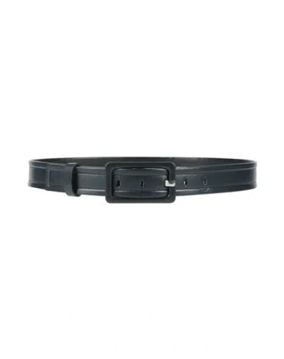 Emporio Armani Woman Belt Navy Size 38 Leather