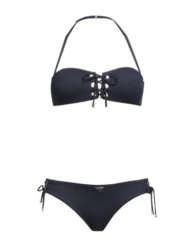 Emporio Armani Woman Bikini Navy Blue Size 4 Polyamide, Elastane In Burgundy