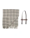Emporio Armani Woman Blanket Or Cover Beige Size - Acrylic, Wool, Polyester, Polyamide, Cow Leather