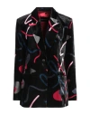 Emporio Armani Woman Blazer Black Size 8 Viscose, Silk In Black