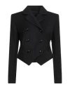 Emporio Armani Woman Blazer Black Size 12 Polyamide, Viscose In Black