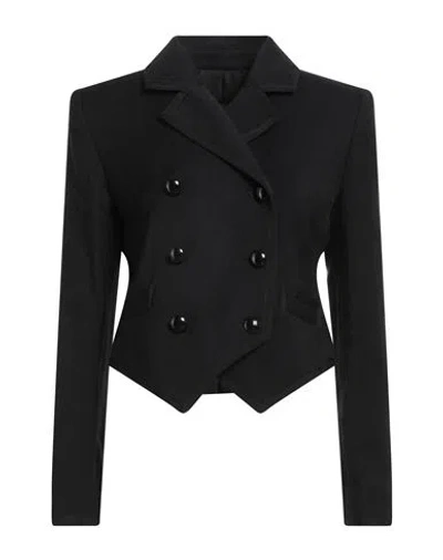 Emporio Armani Woman Blazer Black Size 12 Polyamide, Viscose