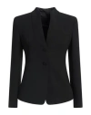 Emporio Armani Woman Blazer Black Size 2 Viscose, Acetate, Elastane, Polyester