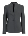 Emporio Armani Woman Blazer Grey Size 4 Viscose, Acetate, Elastane, Polyester In Grey