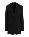 EMPORIO ARMANI EMPORIO ARMANI WOMAN BLAZER MIDNIGHT BLUE SIZE 0 ACETATE, VISCOSE