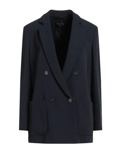 Emporio Armani Woman Blazer Midnight Blue Size 12 Acetate, Viscose