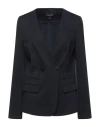 Emporio Armani Woman Blazer Midnight Blue Size 12 Modal, Polyamide, Elastane