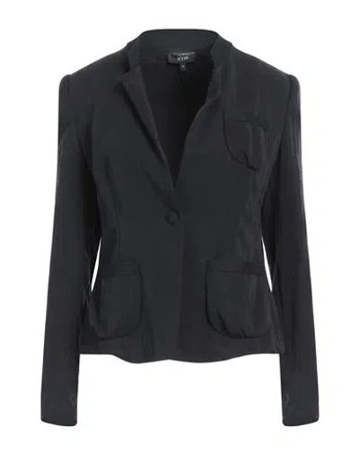 Emporio Armani Woman Blazer Midnight Blue Size 4 Lyocell, Polyamide In Blue