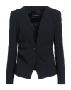 Emporio Armani Woman Blazer Midnight Blue Size 4 Viscose, Acetate, Elastane In Blue