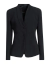 Emporio Armani Woman Blazer Midnight Blue Size 6 Viscose, Acetate, Elastane, Polyester