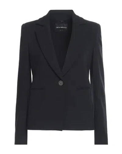 Emporio Armani Barathea Single Button Blazer In Black Denim