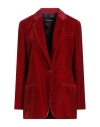 Emporio Armani Woman Blazer Red Size 8 Viscose, Cupro