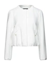 Emporio Armani Woman Blazer White Size 4 Polyester, Elastane