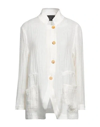 Emporio Armani Woman Blazer White Size 8 Linen